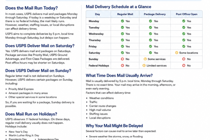 Does the Mail Run Today? What You Need to Know
