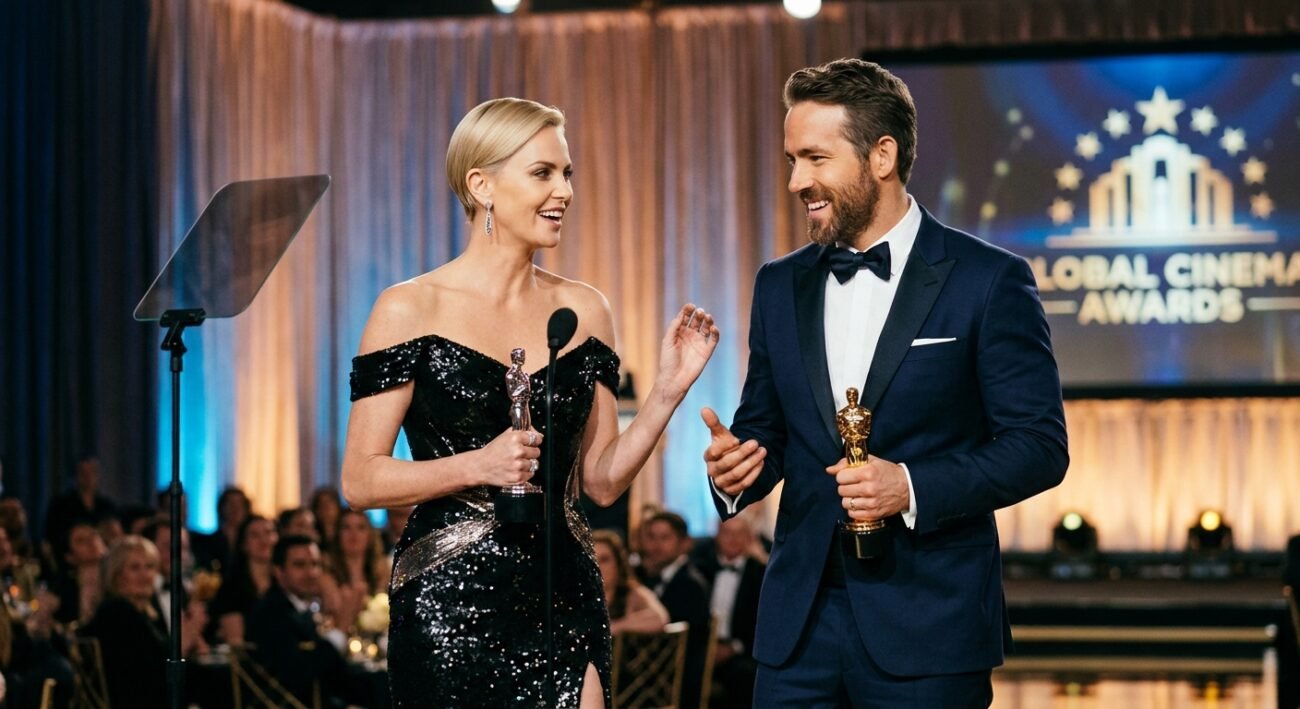 Charlize Theron and Ryan Reynolds
